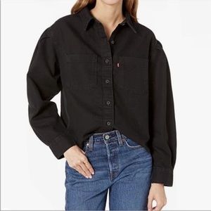 Levi’s Women's Black Kinsley Denim Utility Shirt XS